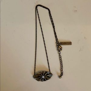 Kendra Scott vintage antique brass opal necklace